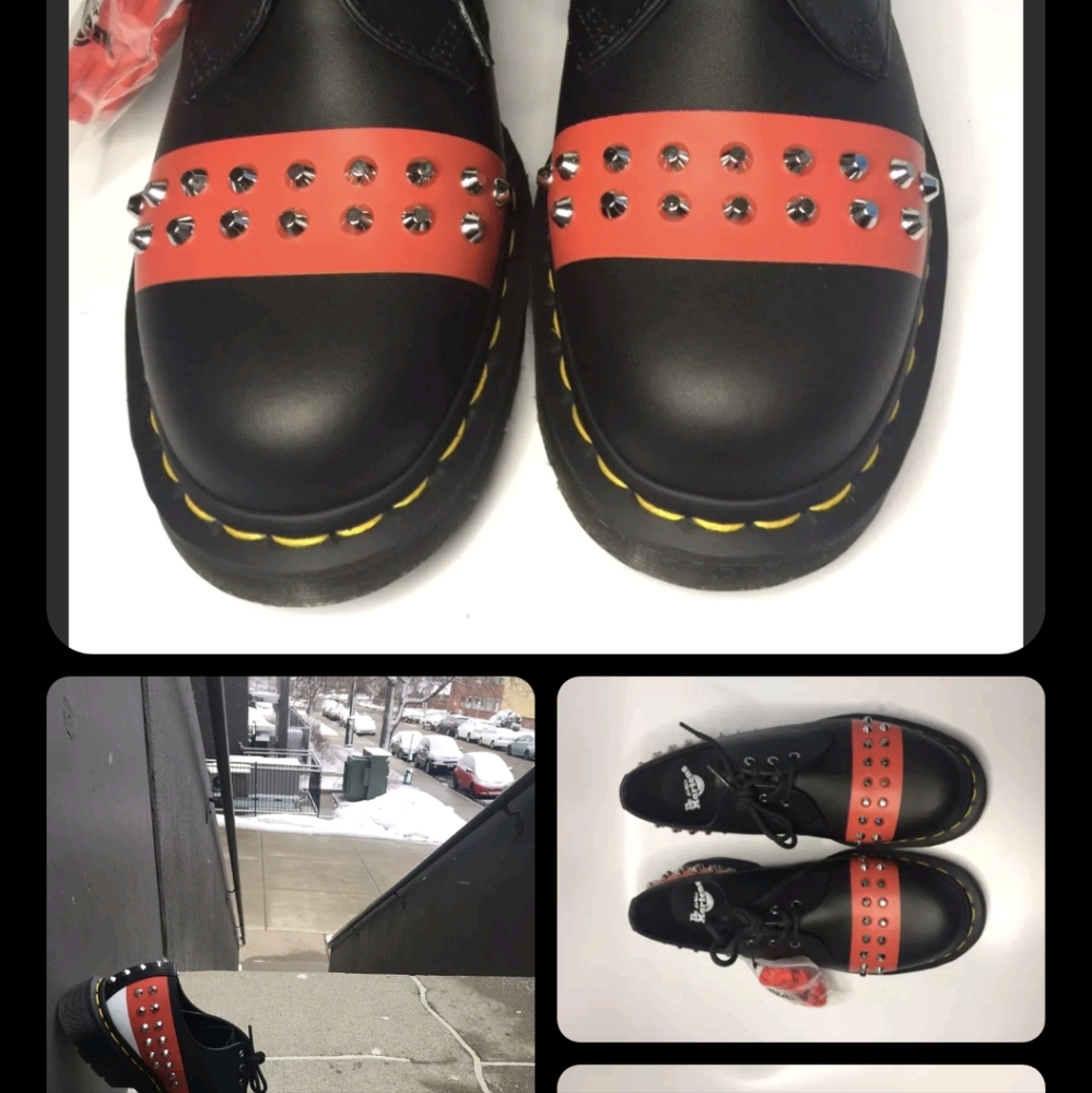 Rare Dr. Martens Spiked Punk/Rockabilly Shoes Size 10